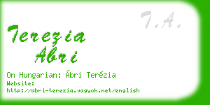 terezia abri business card